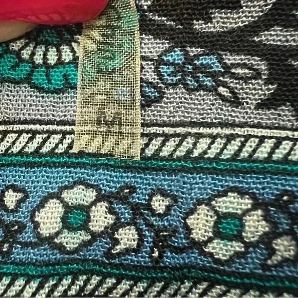 SALE! Aratta Silent Journey Floral Embroidered Sheer Back W/Velvet Tunic Top M - Picture 8 of 15